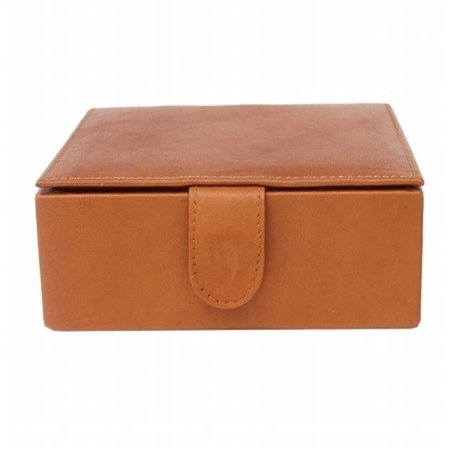 Piel Leather Piel Leather 2351 Small Leather Gift Box- Saddle 2351
